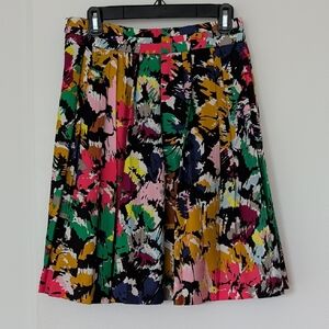 J. Crew Multicolor Abstract A-Line Skirt